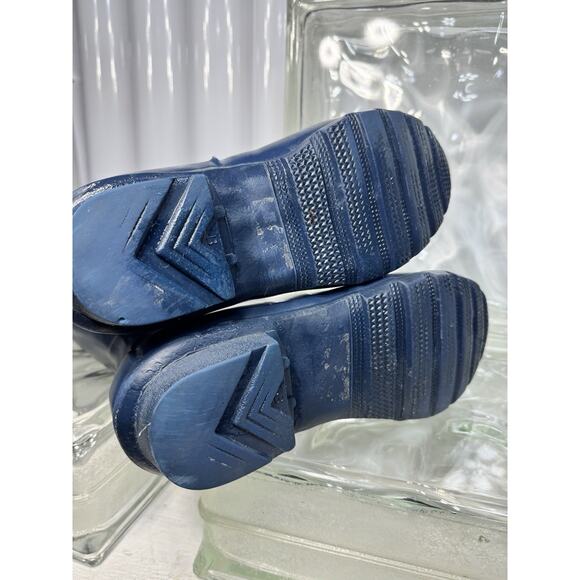Hunters Original Tall Rain Boots Navy Blue Mens 7 Women’s Size 6 - Picture 5 of 6
